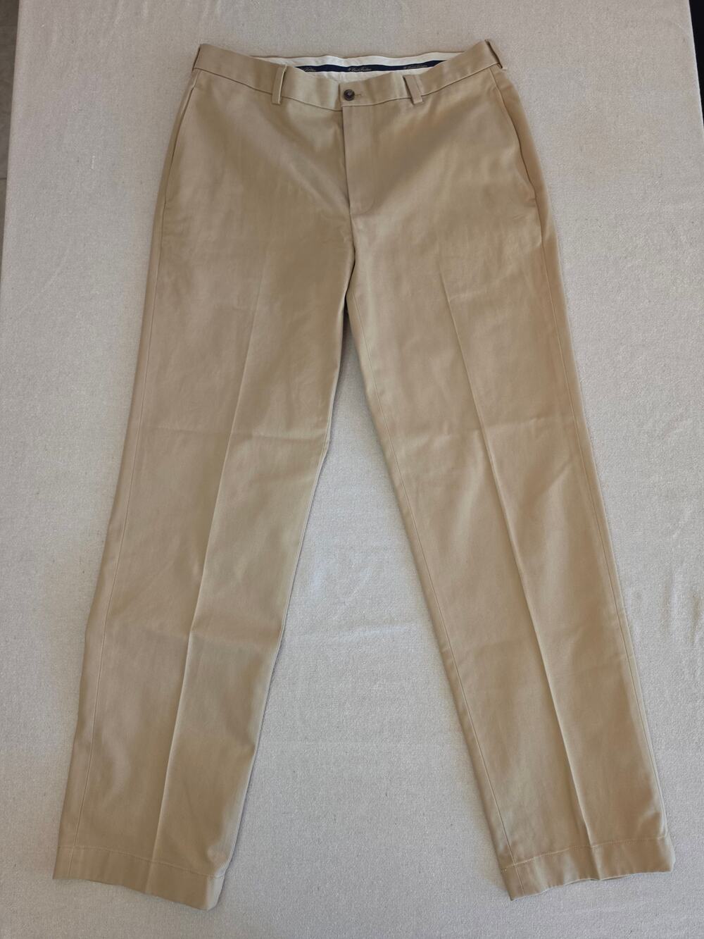 Brooks Brothers Advantage Chino Clark Khaki Pant Sz 34x32